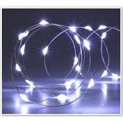 Svetelný drôt Silver lights 40 LED, studená biela, 195 cm