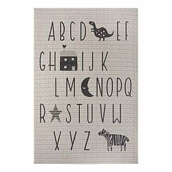 Čierny detský koberec Ragami Letters, 120 x 170 cm