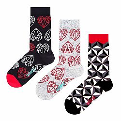 Set 3 párov ponožiek Ballonet Socks Black & White v darčekovom balení, veľkosť 36 - 40