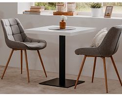 Jedálenský stôl Quadrato 70x70 cm, biely/čierny%
