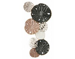 Kovová nástenná dekorácia Farebné kruhy, 30x65 cm%